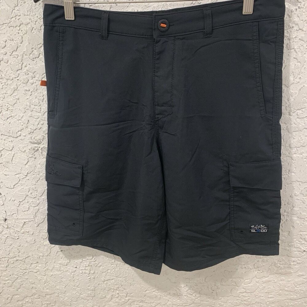 Salt Life Swim SLX - QD Board Shorts Mens 32 Trunks Navy Quick Dry Active Water